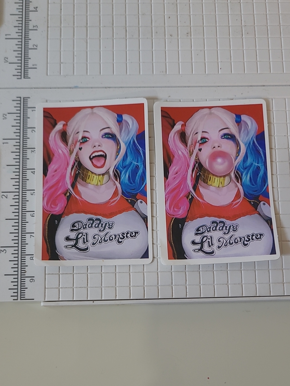 Harley Quinn Daddy's Lil Monster Vinyl Stickers Lot Of 2